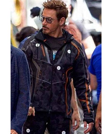 replica of tony starks jacket from infinity war amazon|robert downey jr hoodie.